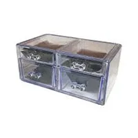 استند لوازم آرایشی چهار کشو رویه ساده میدل 4 ویژن پلاست